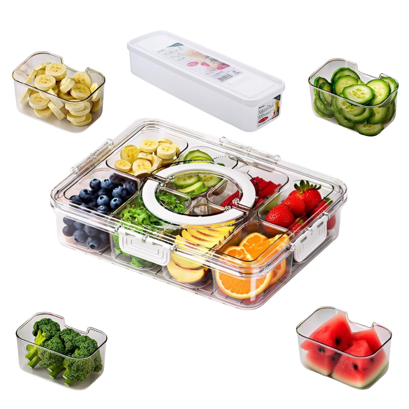 Amazon.com: Snackle Box without Ice Pack,Container with Handle,8